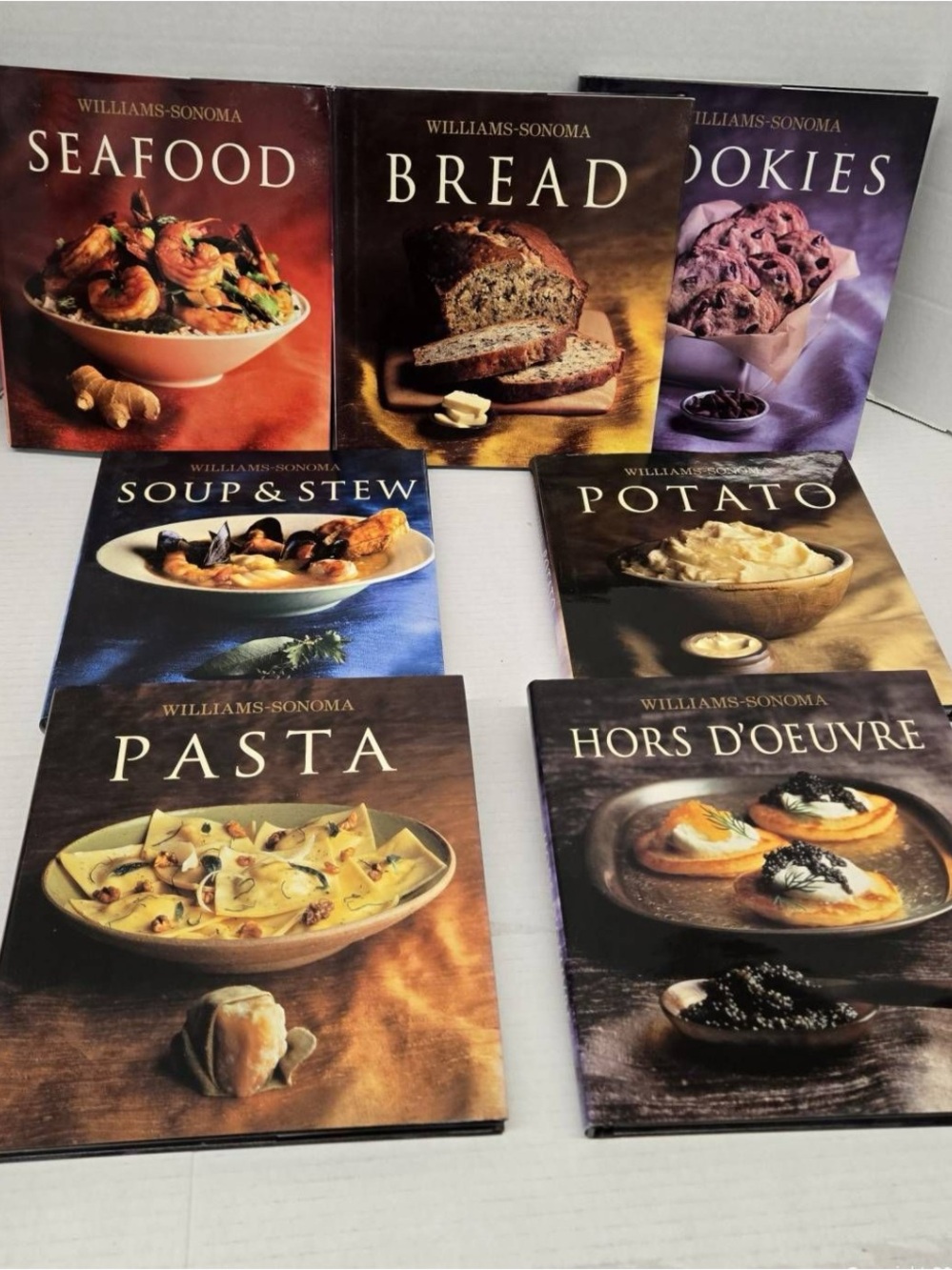 7 Williams-Sonoma CookBooks Hardcover Recipe Book Set -